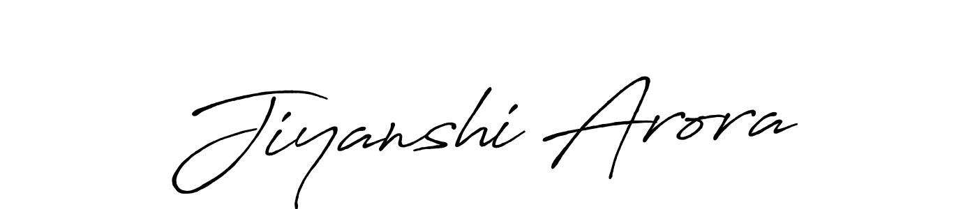 How to make Jiyanshi Arora signature? Antro_Vectra_Bolder is a professional autograph style. Create handwritten signature for Jiyanshi Arora name. Jiyanshi Arora signature style 7 images and pictures png