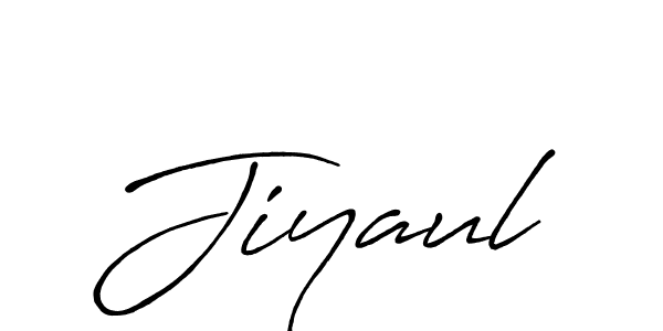 Make a beautiful signature design for name Jiyaul. With this signature (Antro_Vectra_Bolder) style, you can create a handwritten signature for free. Jiyaul signature style 7 images and pictures png