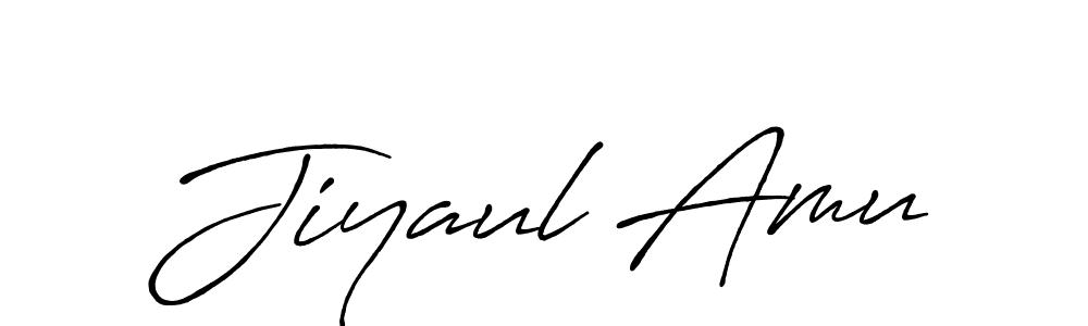 How to make Jiyaul Amu signature? Antro_Vectra_Bolder is a professional autograph style. Create handwritten signature for Jiyaul Amu name. Jiyaul Amu signature style 7 images and pictures png