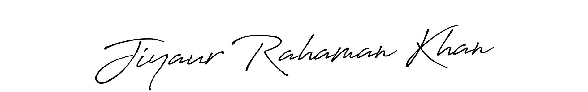 The best way (Antro_Vectra_Bolder) to make a short signature is to pick only two or three words in your name. The name Jiyaur Rahaman Khan include a total of six letters. For converting this name. Jiyaur Rahaman Khan signature style 7 images and pictures png