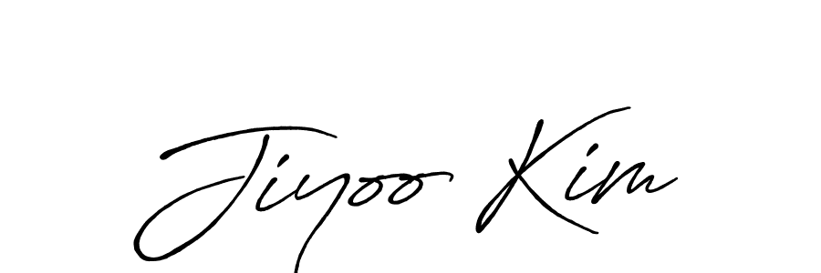 How to make Jiyoo Kim signature? Antro_Vectra_Bolder is a professional autograph style. Create handwritten signature for Jiyoo Kim name. Jiyoo Kim signature style 7 images and pictures png