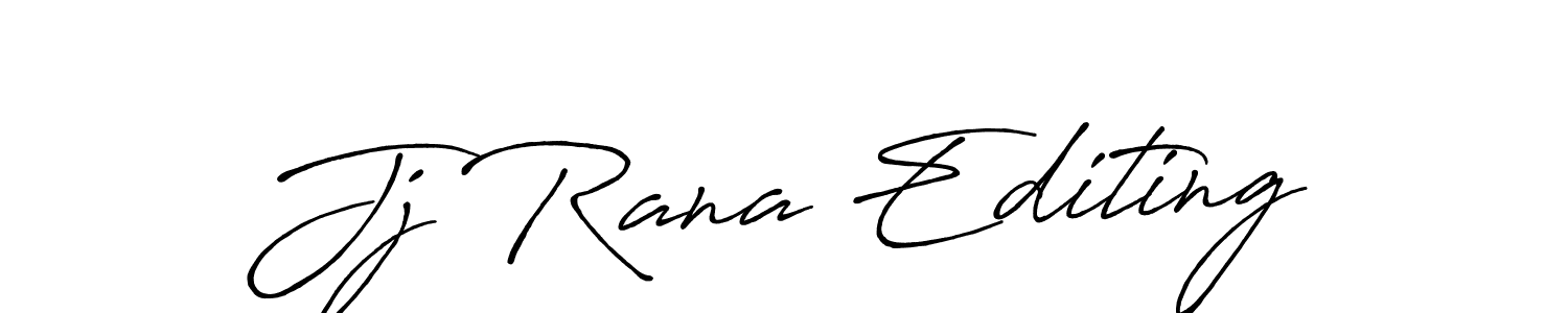 How to make Jj Rana Editing name signature. Use Antro_Vectra_Bolder style for creating short signs online. This is the latest handwritten sign. Jj Rana Editing signature style 7 images and pictures png