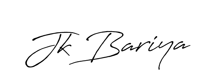 Create a beautiful signature design for name Jk Bariya. With this signature (Antro_Vectra_Bolder) fonts, you can make a handwritten signature for free. Jk Bariya signature style 7 images and pictures png