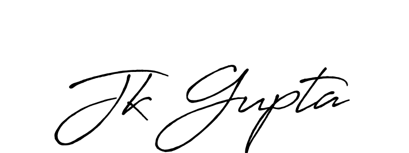 Design your own signature with our free online signature maker. With this signature software, you can create a handwritten (Antro_Vectra_Bolder) signature for name Jk Gupta. Jk Gupta signature style 7 images and pictures png