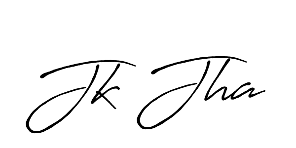 Jk Jha stylish signature style. Best Handwritten Sign (Antro_Vectra_Bolder) for my name. Handwritten Signature Collection Ideas for my name Jk Jha. Jk Jha signature style 7 images and pictures png