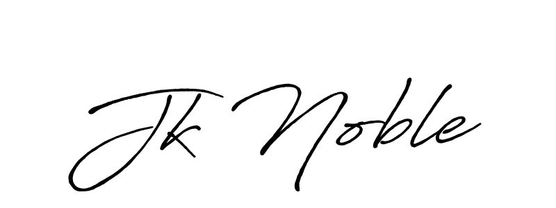 Jk Noble stylish signature style. Best Handwritten Sign (Antro_Vectra_Bolder) for my name. Handwritten Signature Collection Ideas for my name Jk Noble. Jk Noble signature style 7 images and pictures png