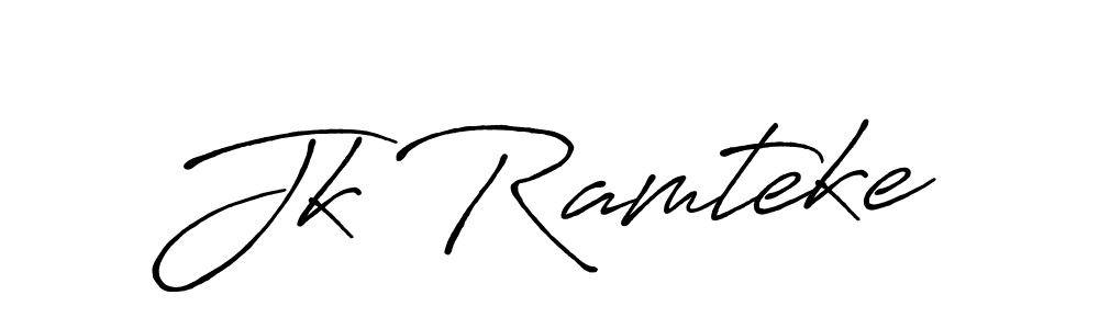 if you are searching for the best signature style for your name Jk Ramteke. so please give up your signature search. here we have designed multiple signature styles  using Antro_Vectra_Bolder. Jk Ramteke signature style 7 images and pictures png