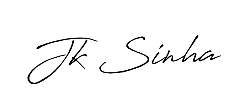 How to make Jk Sinha name signature. Use Antro_Vectra_Bolder style for creating short signs online. This is the latest handwritten sign. Jk Sinha signature style 7 images and pictures png