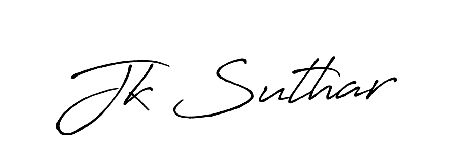 You should practise on your own different ways (Antro_Vectra_Bolder) to write your name (Jk Suthar) in signature. don't let someone else do it for you. Jk Suthar signature style 7 images and pictures png