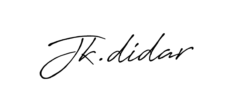 How to make Jk.didar name signature. Use Antro_Vectra_Bolder style for creating short signs online. This is the latest handwritten sign. Jk.didar signature style 7 images and pictures png