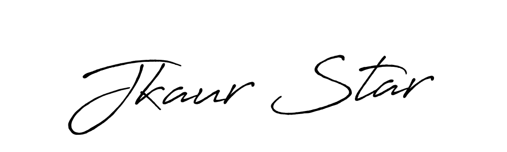 Use a signature maker to create a handwritten signature online. With this signature software, you can design (Antro_Vectra_Bolder) your own signature for name Jkaur Star. Jkaur Star signature style 7 images and pictures png