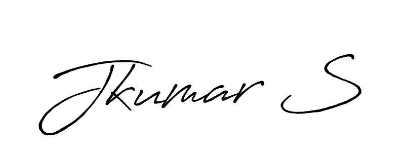 Make a beautiful signature design for name Jkumar S. With this signature (Antro_Vectra_Bolder) style, you can create a handwritten signature for free. Jkumar S signature style 7 images and pictures png