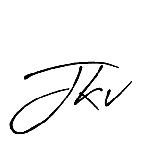 Design your own signature with our free online signature maker. With this signature software, you can create a handwritten (Antro_Vectra_Bolder) signature for name Jkv. Jkv signature style 7 images and pictures png