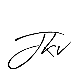 Design your own signature with our free online signature maker. With this signature software, you can create a handwritten (Antro_Vectra_Bolder) signature for name Jkv. Jkv signature style 7 images and pictures png