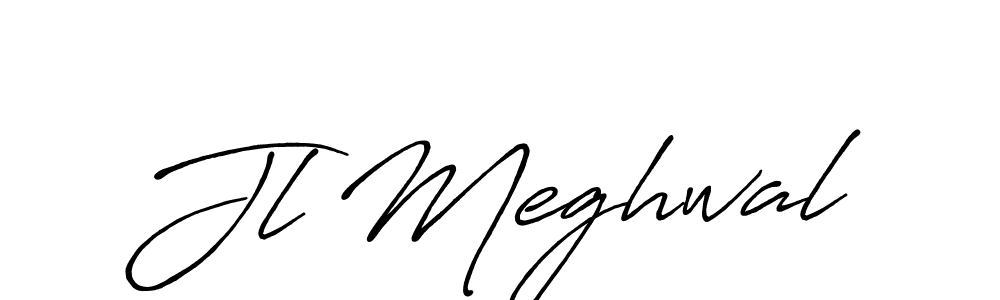 Make a beautiful signature design for name Jl Meghwal. With this signature (Antro_Vectra_Bolder) style, you can create a handwritten signature for free. Jl Meghwal signature style 7 images and pictures png