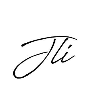 Use a signature maker to create a handwritten signature online. With this signature software, you can design (Antro_Vectra_Bolder) your own signature for name Jli. Jli signature style 7 images and pictures png