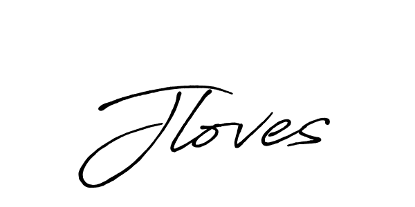 The best way (Antro_Vectra_Bolder) to make a short signature is to pick only two or three words in your name. The name Jloves include a total of six letters. For converting this name. Jloves signature style 7 images and pictures png