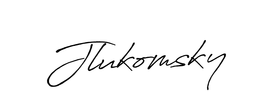 Make a beautiful signature design for name Jlukomsky. With this signature (Antro_Vectra_Bolder) style, you can create a handwritten signature for free. Jlukomsky signature style 7 images and pictures png