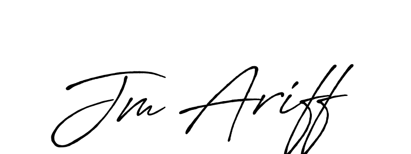 The best way (Antro_Vectra_Bolder) to make a short signature is to pick only two or three words in your name. The name Jm Ariff include a total of six letters. For converting this name. Jm Ariff signature style 7 images and pictures png