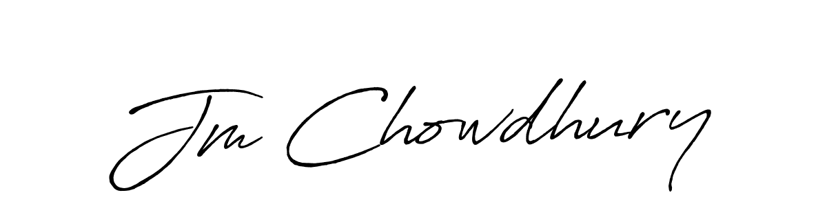 It looks lik you need a new signature style for name Jm Chowdhury. Design unique handwritten (Antro_Vectra_Bolder) signature with our free signature maker in just a few clicks. Jm Chowdhury signature style 7 images and pictures png