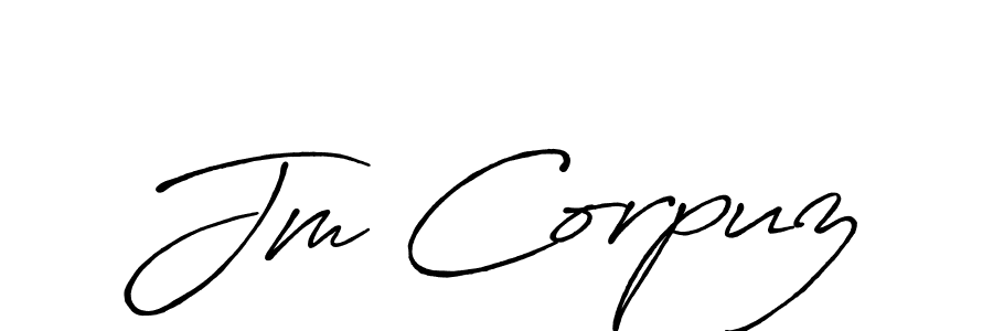 Also we have Jm Corpuz name is the best signature style. Create professional handwritten signature collection using Antro_Vectra_Bolder autograph style. Jm Corpuz signature style 7 images and pictures png