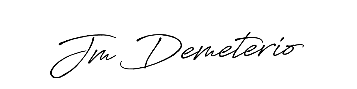 Also we have Jm Demeterio name is the best signature style. Create professional handwritten signature collection using Antro_Vectra_Bolder autograph style. Jm Demeterio signature style 7 images and pictures png