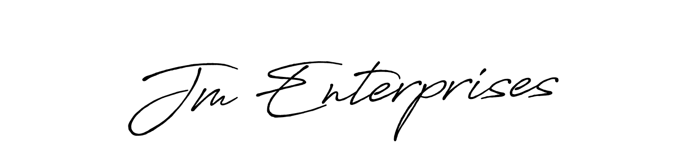 Also You can easily find your signature by using the search form. We will create Jm Enterprises name handwritten signature images for you free of cost using Antro_Vectra_Bolder sign style. Jm Enterprises signature style 7 images and pictures png