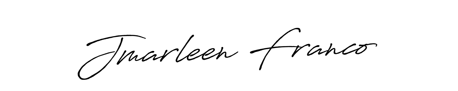 How to make Jmarleen Franco signature? Antro_Vectra_Bolder is a professional autograph style. Create handwritten signature for Jmarleen Franco name. Jmarleen Franco signature style 7 images and pictures png