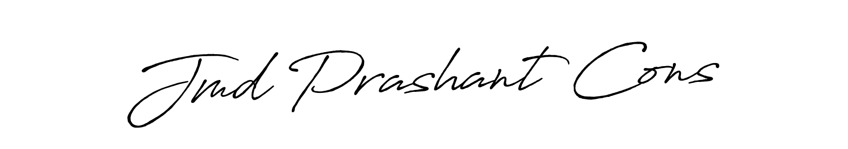 Make a beautiful signature design for name Jmd Prashant Cons. With this signature (Antro_Vectra_Bolder) style, you can create a handwritten signature for free. Jmd Prashant Cons signature style 7 images and pictures png
