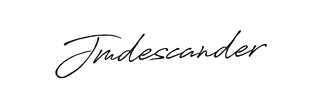 How to make Jmdescander name signature. Use Antro_Vectra_Bolder style for creating short signs online. This is the latest handwritten sign. Jmdescander signature style 7 images and pictures png