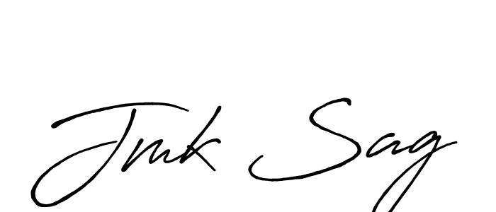 Create a beautiful signature design for name Jmk Sag. With this signature (Antro_Vectra_Bolder) fonts, you can make a handwritten signature for free. Jmk Sag signature style 7 images and pictures png