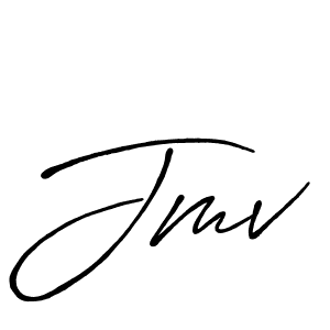 Design your own signature with our free online signature maker. With this signature software, you can create a handwritten (Antro_Vectra_Bolder) signature for name Jmv. Jmv signature style 7 images and pictures png