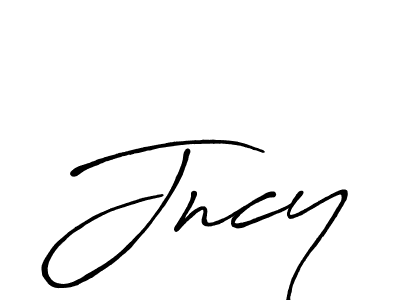 How to make Jncy name signature. Use Antro_Vectra_Bolder style for creating short signs online. This is the latest handwritten sign. Jncy signature style 7 images and pictures png