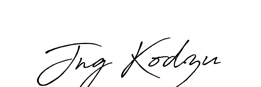 Make a beautiful signature design for name Jng Kodzu. With this signature (Antro_Vectra_Bolder) style, you can create a handwritten signature for free. Jng Kodzu signature style 7 images and pictures png