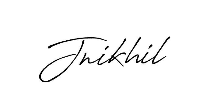 You should practise on your own different ways (Antro_Vectra_Bolder) to write your name (Jnikhil) in signature. don't let someone else do it for you. Jnikhil signature style 7 images and pictures png