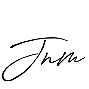 How to make Jnm signature? Antro_Vectra_Bolder is a professional autograph style. Create handwritten signature for Jnm name. Jnm signature style 7 images and pictures png