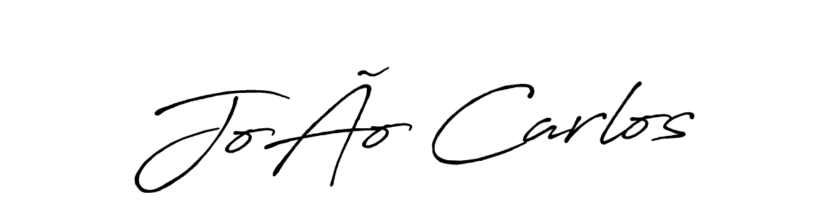 Make a beautiful signature design for name JoÃo Carlos. With this signature (Antro_Vectra_Bolder) style, you can create a handwritten signature for free. JoÃo Carlos signature style 7 images and pictures png