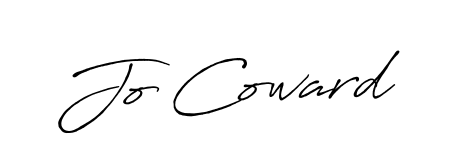 Also You can easily find your signature by using the search form. We will create Jo Coward name handwritten signature images for you free of cost using Antro_Vectra_Bolder sign style. Jo Coward signature style 7 images and pictures png
