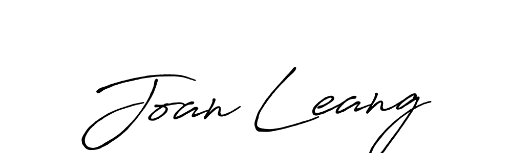 Make a beautiful signature design for name Joan Leang. With this signature (Antro_Vectra_Bolder) style, you can create a handwritten signature for free. Joan Leang signature style 7 images and pictures png