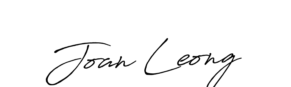 Create a beautiful signature design for name Joan Leong. With this signature (Antro_Vectra_Bolder) fonts, you can make a handwritten signature for free. Joan Leong signature style 7 images and pictures png