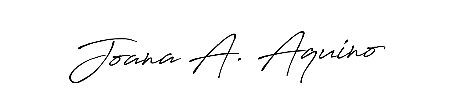 Design your own signature with our free online signature maker. With this signature software, you can create a handwritten (Antro_Vectra_Bolder) signature for name Joana A. Aquino. Joana A. Aquino signature style 7 images and pictures png