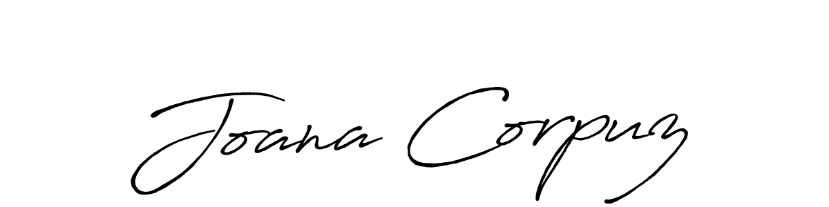 Joana Corpuz stylish signature style. Best Handwritten Sign (Antro_Vectra_Bolder) for my name. Handwritten Signature Collection Ideas for my name Joana Corpuz. Joana Corpuz signature style 7 images and pictures png