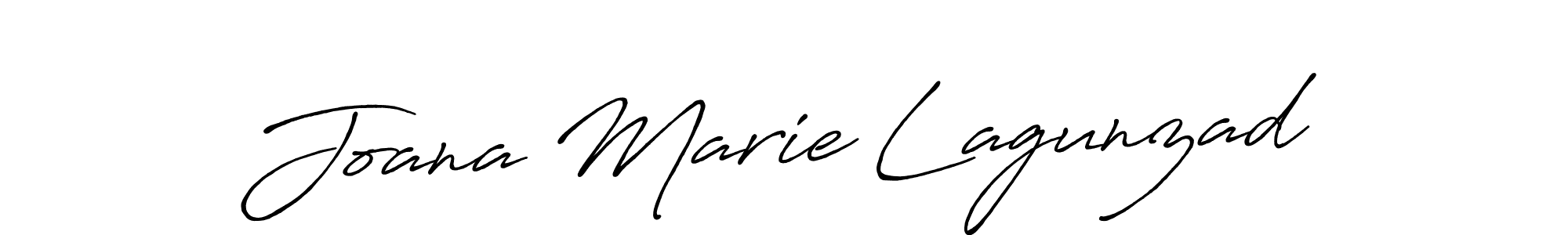 How to make Joana Marie Lagunzad name signature. Use Antro_Vectra_Bolder style for creating short signs online. This is the latest handwritten sign. Joana Marie Lagunzad signature style 7 images and pictures png