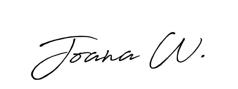 How to make Joana W. signature? Antro_Vectra_Bolder is a professional autograph style. Create handwritten signature for Joana W. name. Joana W. signature style 7 images and pictures png