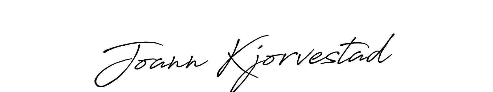 Create a beautiful signature design for name Joann Kjorvestad. With this signature (Antro_Vectra_Bolder) fonts, you can make a handwritten signature for free. Joann Kjorvestad signature style 7 images and pictures png