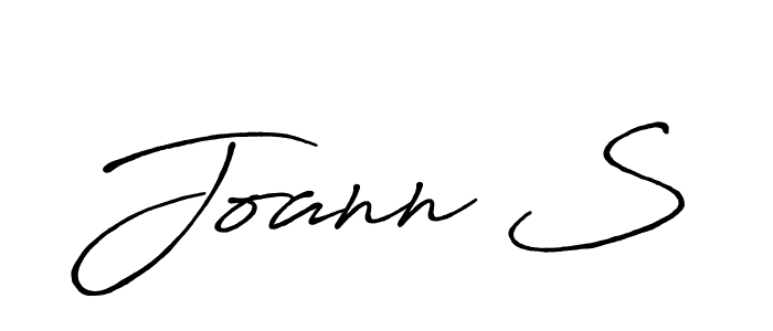 Use a signature maker to create a handwritten signature online. With this signature software, you can design (Antro_Vectra_Bolder) your own signature for name Joann S. Joann S signature style 7 images and pictures png
