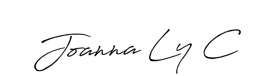 Joanna Ly C stylish signature style. Best Handwritten Sign (Antro_Vectra_Bolder) for my name. Handwritten Signature Collection Ideas for my name Joanna Ly C. Joanna Ly C signature style 7 images and pictures png