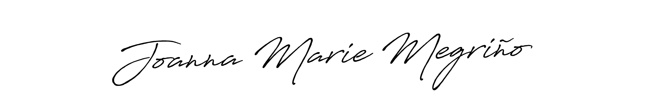 Create a beautiful signature design for name Joanna Marie Megriño. With this signature (Antro_Vectra_Bolder) fonts, you can make a handwritten signature for free. Joanna Marie Megriño signature style 7 images and pictures png