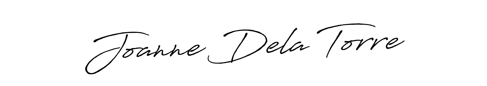 Create a beautiful signature design for name Joanne Dela Torre. With this signature (Antro_Vectra_Bolder) fonts, you can make a handwritten signature for free. Joanne Dela Torre signature style 7 images and pictures png