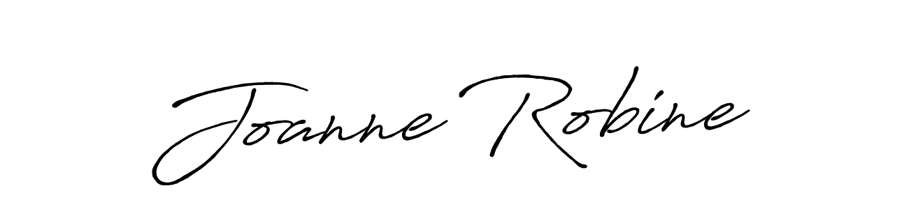 How to make Joanne Robine name signature. Use Antro_Vectra_Bolder style for creating short signs online. This is the latest handwritten sign. Joanne Robine signature style 7 images and pictures png